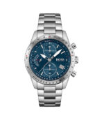 Hugo Boss Pilot Silver Stål blå urtavla 44mm Herrklocka 1513850