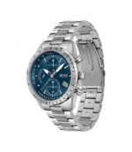 Hugo Boss Pilot Silver Stål blå urtavla 44mm Herrklocka 1513850