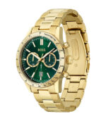BOSS Allure Guld Stål grön urtavla 42mm Herrklocka 1513923