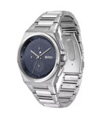 BOSS Steer Steer Chrono Silver Stål blå urtavla 44mm Herrklocka 1514048