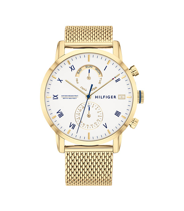 Tommy Hilfiger Kane Guld Stål 44mm Herrklocka 1710403