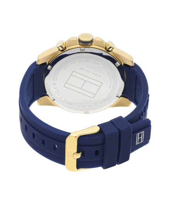 Tommy Hilfiger Decker Blå Sillikon 44mm Herrklocka 1791353