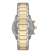 Emporio Armani Mario Silver/Guld Stål svart urtavla 43mm Herrklocka AR11521