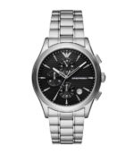 Emporio Armani Paolo Silver Stål Svart Urtavla 42mm Herrklocka AR11602