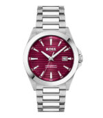 OSS Strike 1514174 Silver Stål röd urtavla 41mm Herrklocka 1514174