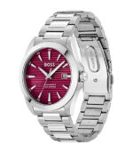 OSS Strike 1514174 Silver Stål röd urtavla 41mm Herrklocka 1514174